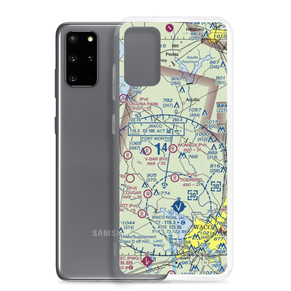 Womack Farm Airport (75TE) VFR Sectional Samsung Case Samsung Galaxy S20 Plus model shown