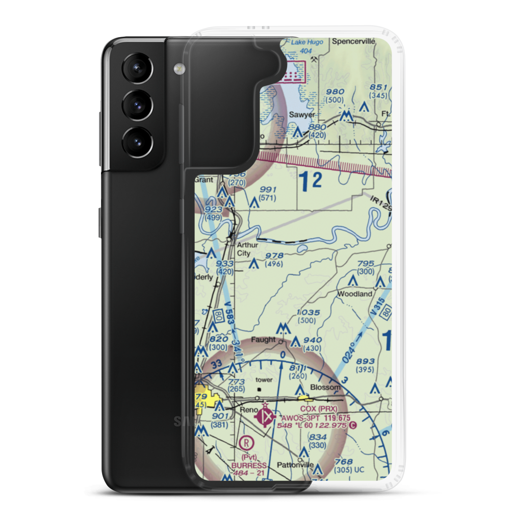 Womack Plantation Airport (0TA8) VFR Sectional Samsung Case Samsung Galaxy S21 Plus model shown