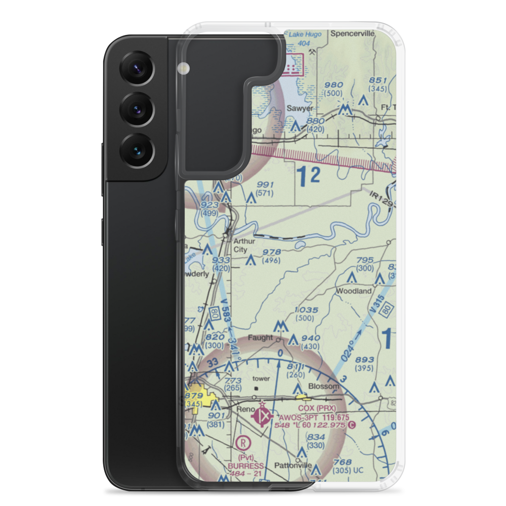 Womack Plantation Airport (0TA8) VFR Sectional Samsung Case Samsung Galaxy S22 Plus model shown