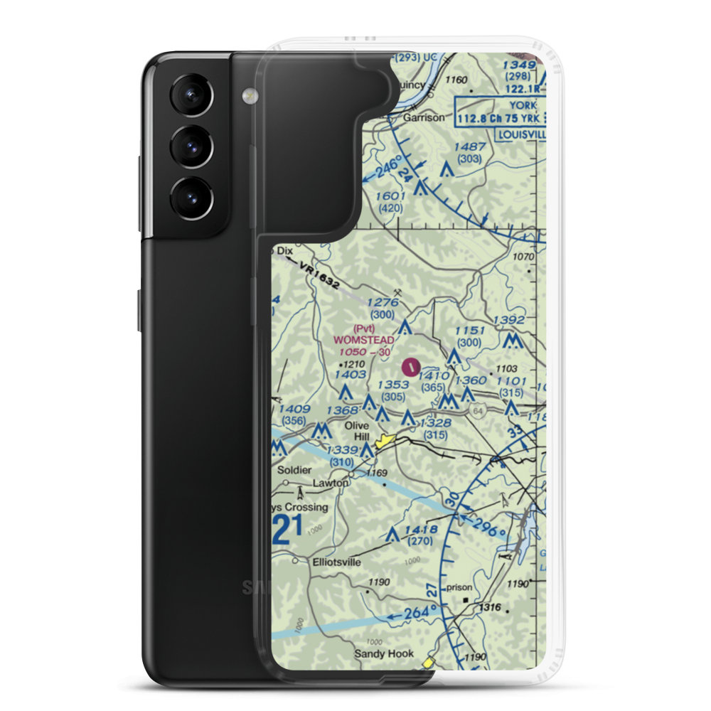 Womstead Field (2KY5) VFR Sectional Samsung Case Samsung Galaxy S21 Plus model shown