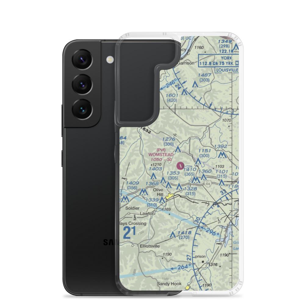 Womstead Field (2KY5) VFR Sectional Samsung Case Samsung Galaxy S22 model shown