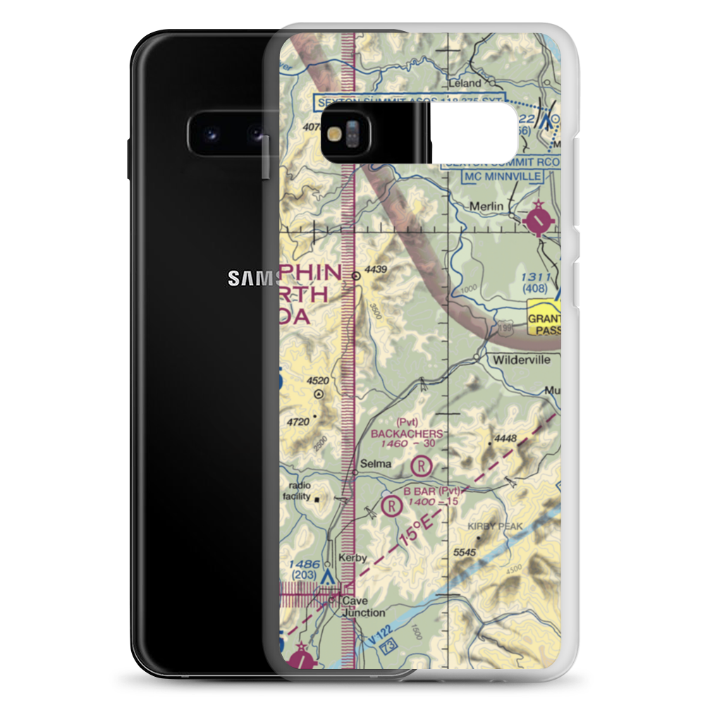 Wonder Airport (6OR6) VFR Sectional Samsung Case Samsung Galaxy S10+ model shown