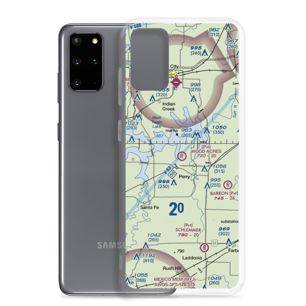 Wood Acres Airport (7MO1) VFR Sectional Samsung Case Samsung Galaxy S20 Plus model shown