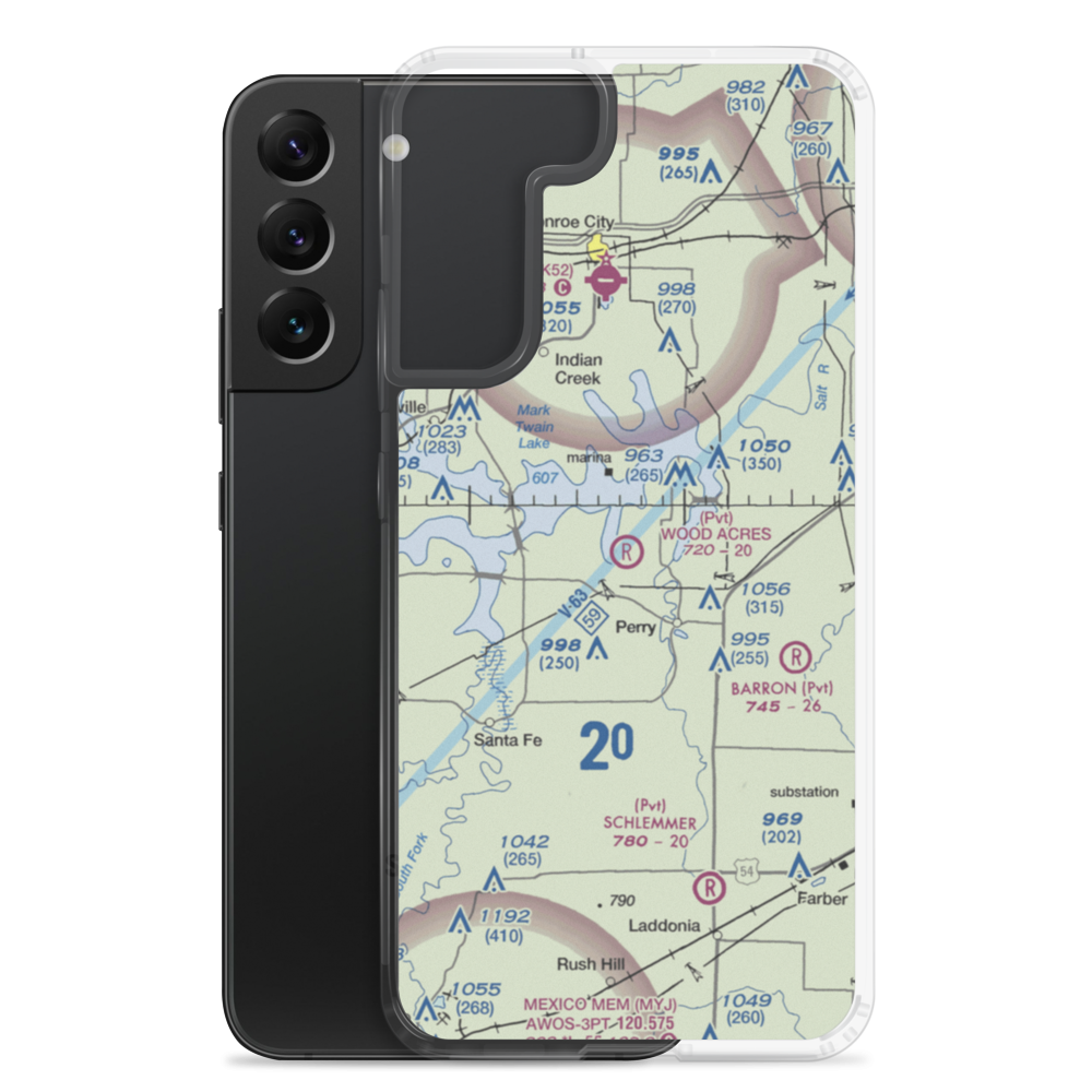 Wood Acres Airport (7MO1) VFR Sectional Samsung Case Samsung Galaxy S22 Plus model shown