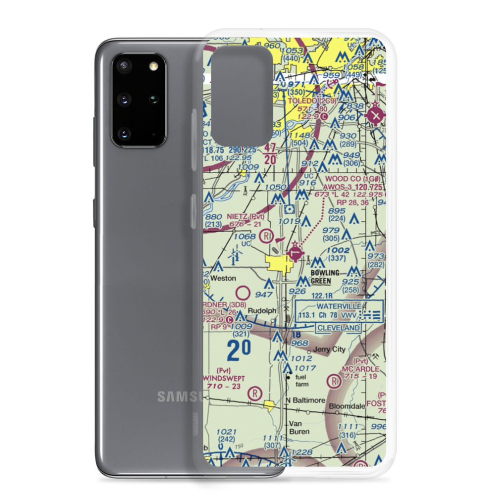 Wood County Airport (1G0) VFR Sectional Samsung Case Samsung Galaxy S20 Plus model shown