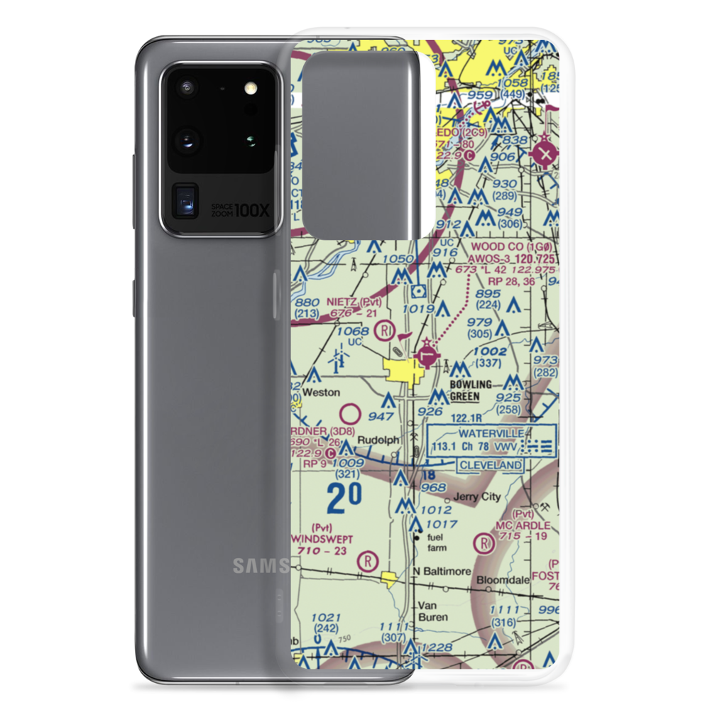 Wood County Airport (1G0) VFR Sectional Samsung Case Samsung Galaxy S20 Ultra model shown