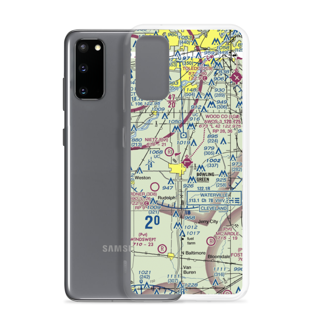 Wood County Airport (1G0) VFR Sectional Samsung Case Samsung Galaxy S20 model shown
