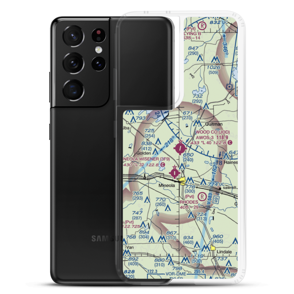 Wood County Airport (JDD) VFR Sectional Samsung Case Samsung Galaxy S21 Ultra model shown