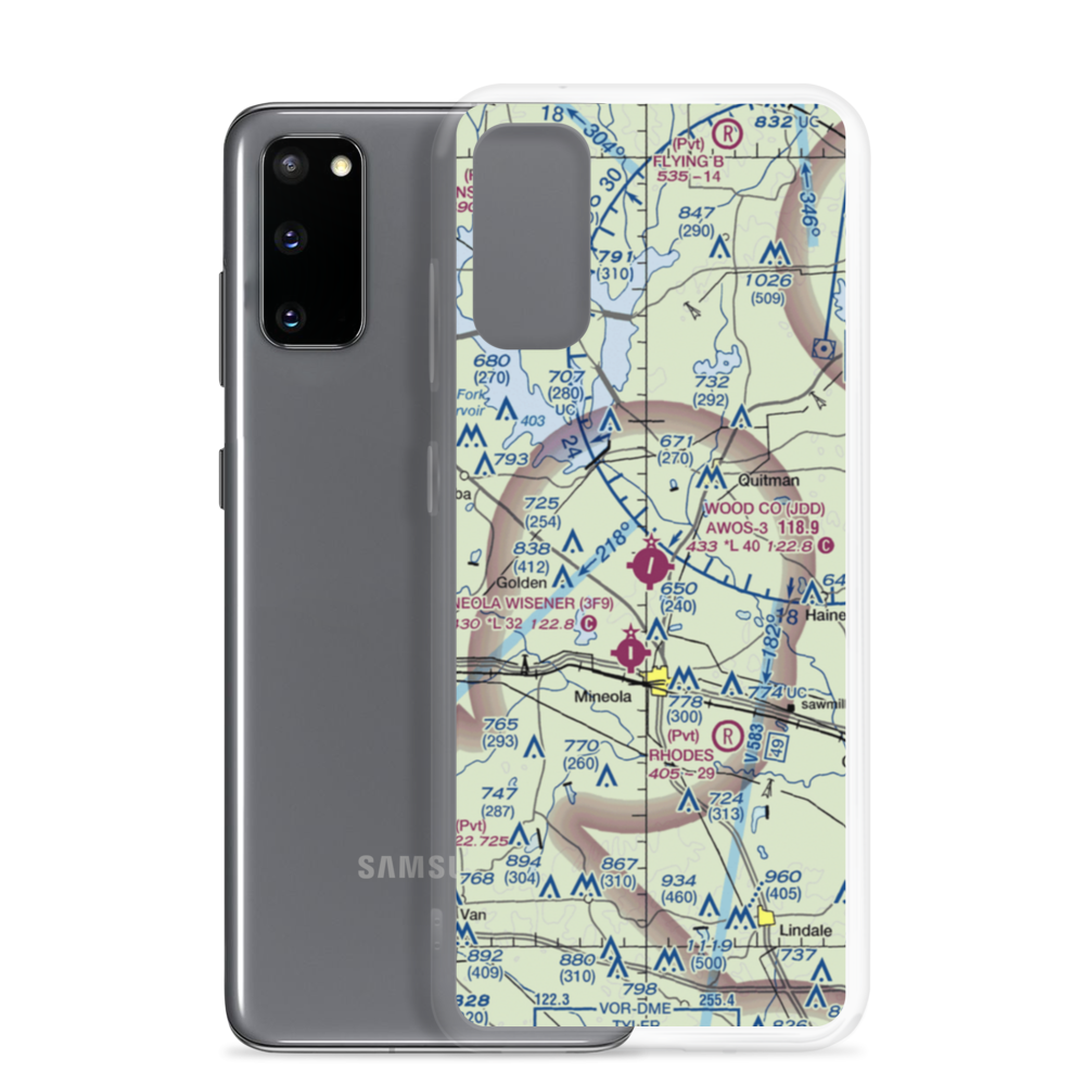 Wood County Airport (JDD) VFR Sectional Samsung Case Samsung Galaxy S20 model shown