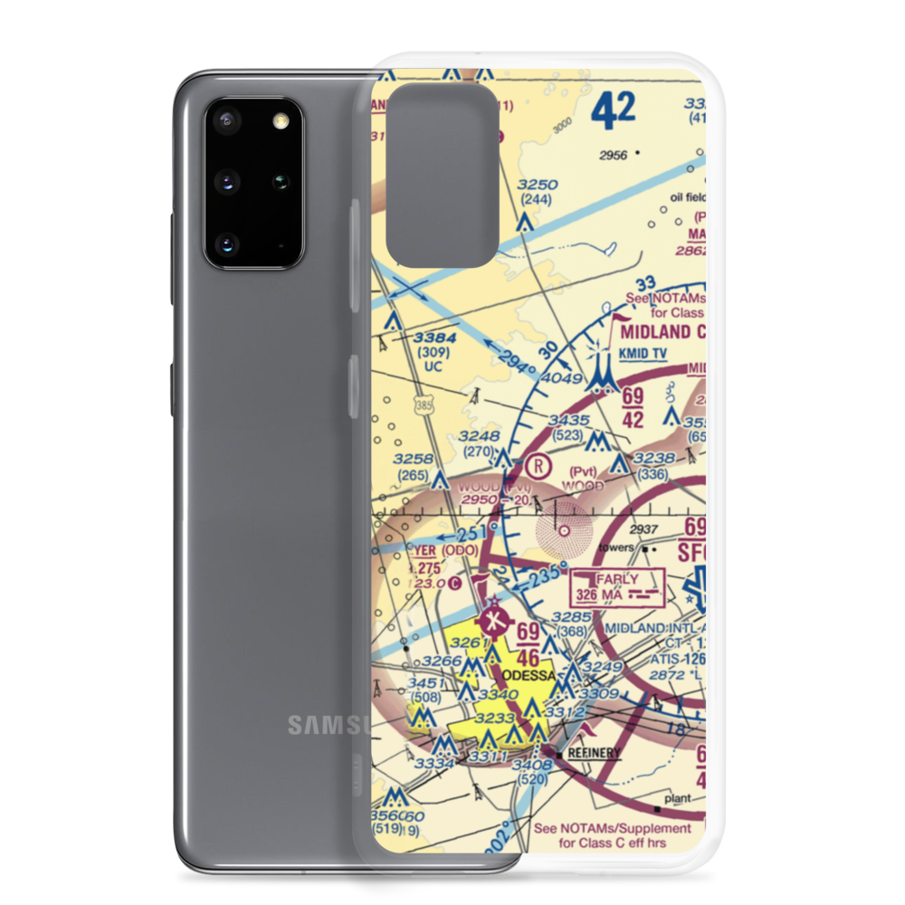 Wood Farm Airfield (12XA) VFR Sectional Samsung Case Samsung Galaxy S20 Plus model shown