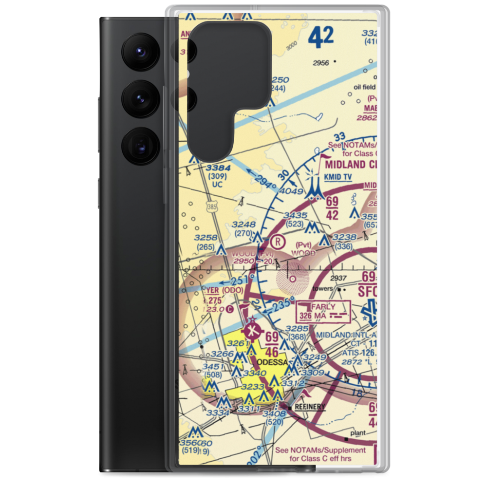 Wood Farm Airfield (12XA) VFR Sectional Samsung Case Samsung Galaxy S22 Ultra model shown