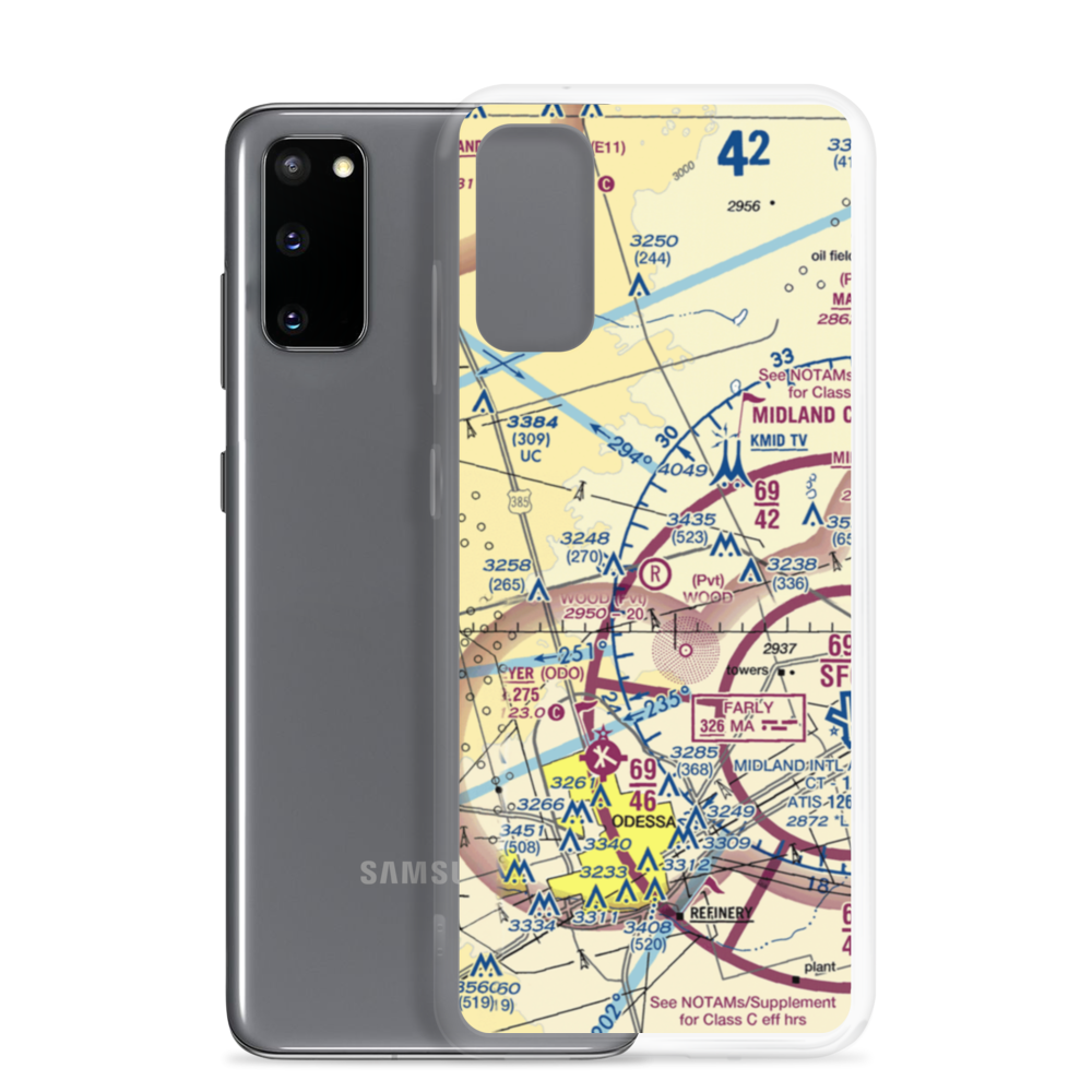 Wood Farm Airfield (12XA) VFR Sectional Samsung Case Samsung Galaxy S20 model shown