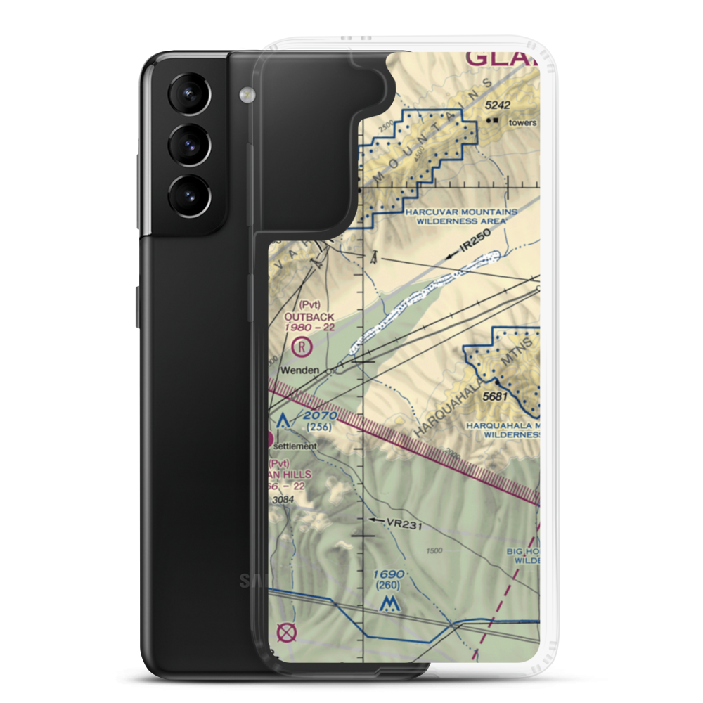 Wood's Airstrip (60AZ) VFR Sectional Samsung Case Samsung Galaxy S21 Plus model shown