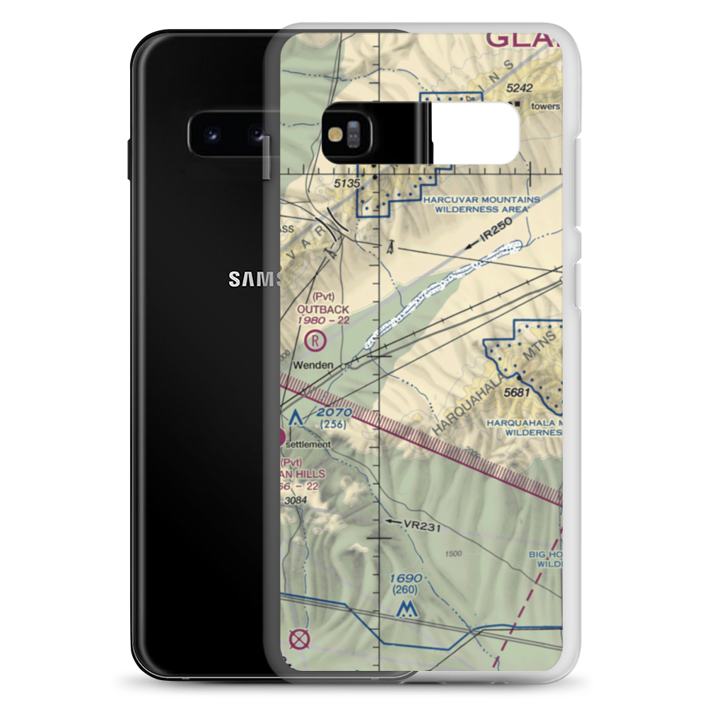 Wood's Airstrip (60AZ) VFR Sectional Samsung Case Samsung Galaxy S10+ model shown