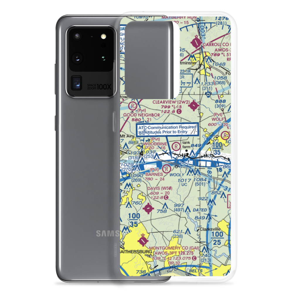 Woodbine Airport (MD78) VFR Sectional Samsung Case Samsung Galaxy S20 Ultra model shown