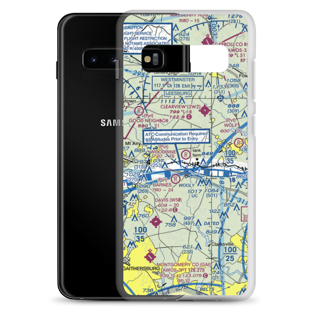 Woodbine Airport (MD78) VFR Sectional Samsung Case Samsung Galaxy S10+ model shown