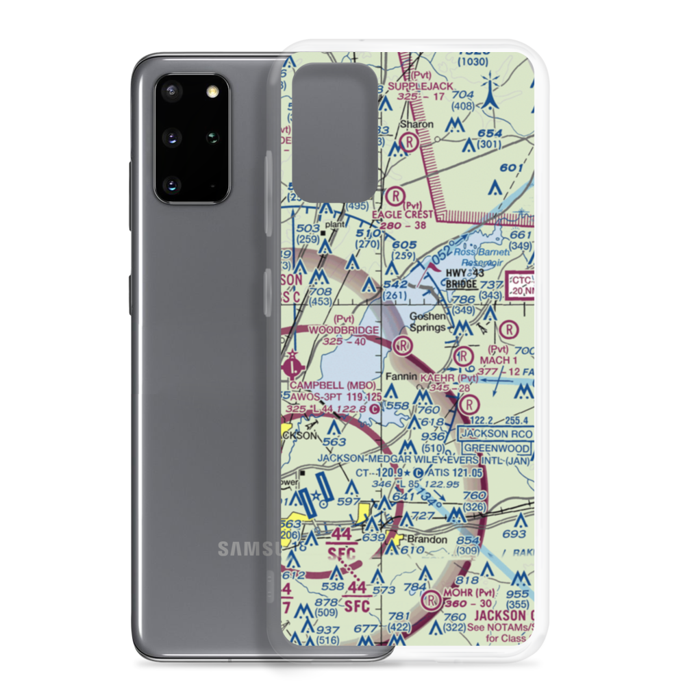 Woodbridge Airport (6MS1) VFR Sectional Samsung Case Samsung Galaxy S20 Plus model shown