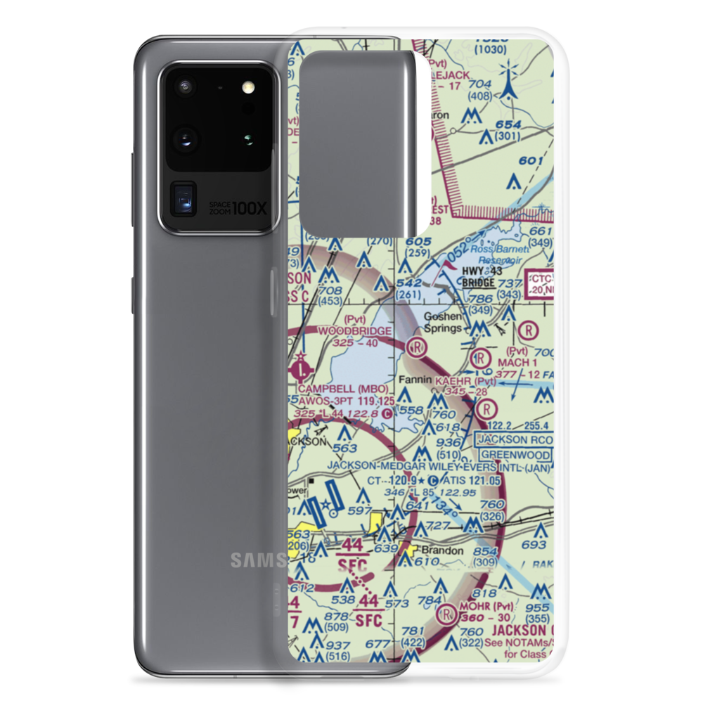 Woodbridge Airport (6MS1) VFR Sectional Samsung Case Samsung Galaxy S20 Ultra model shown