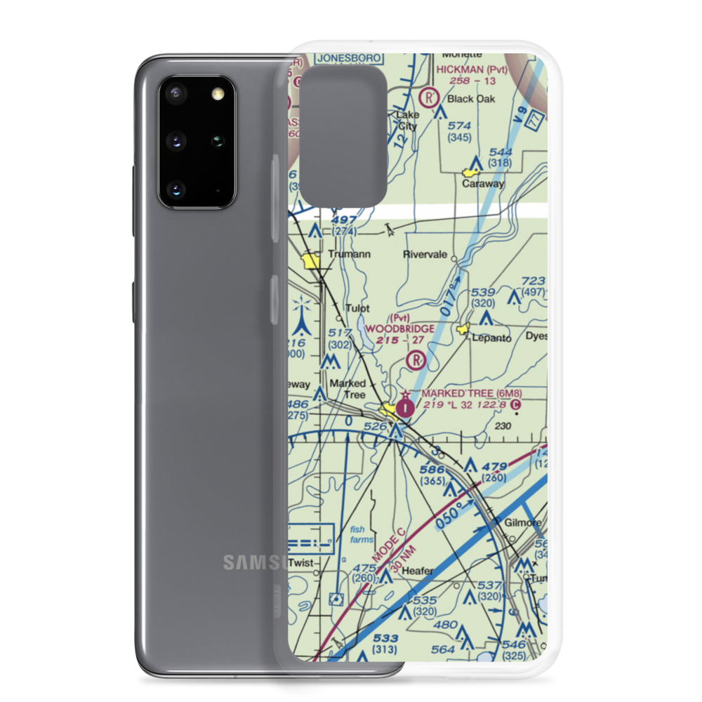 Woodbridge Field (34AR) VFR Sectional Samsung Case Samsung Galaxy S20 Plus model shown