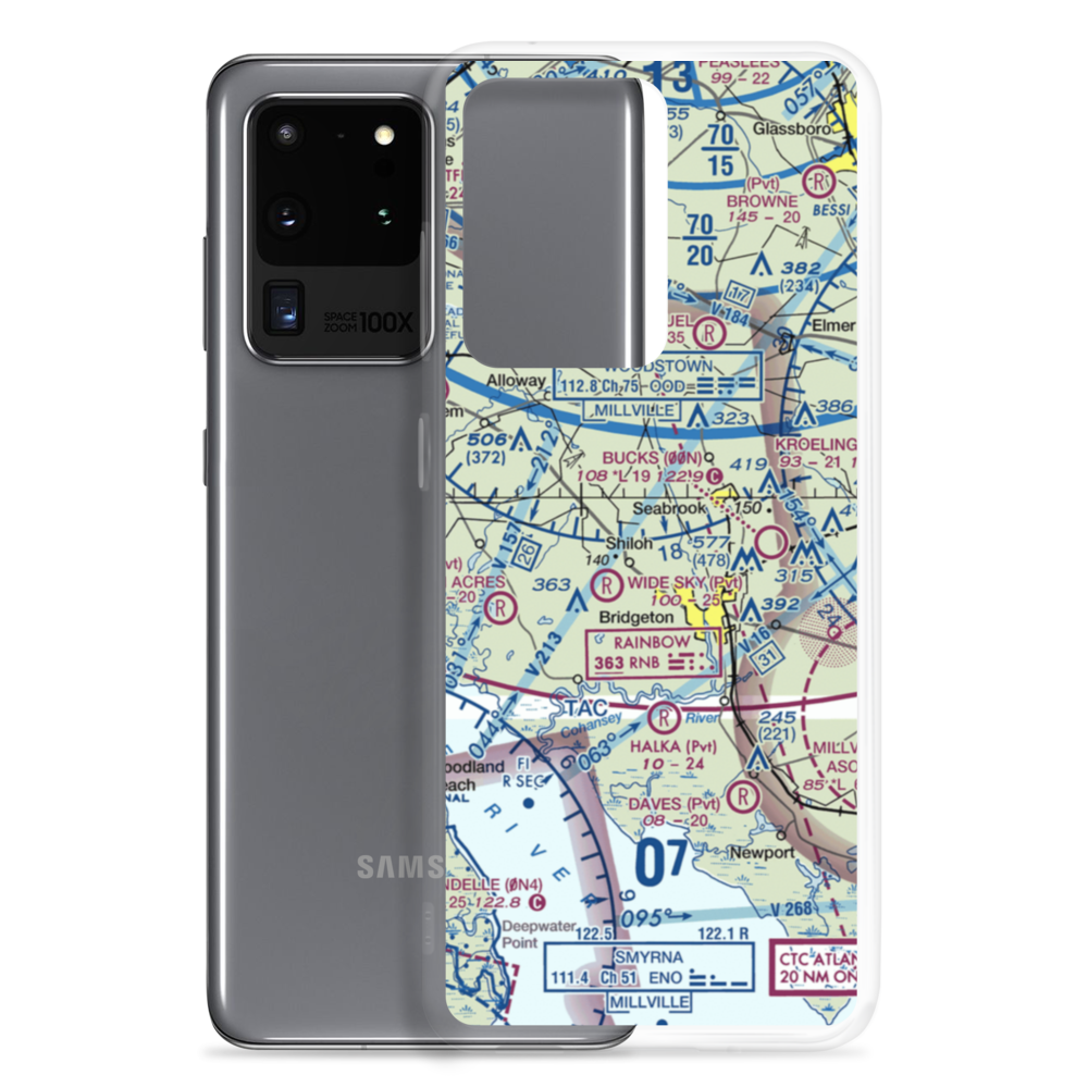 Woodcrest Farms Airstrip (JY17) VFR Sectional Samsung Case Samsung Galaxy S20 Ultra model shown