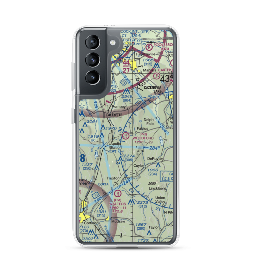 Woodford Airfield (4NK4) VFR Sectional Samsung Case Samsung Galaxy S21 model shown