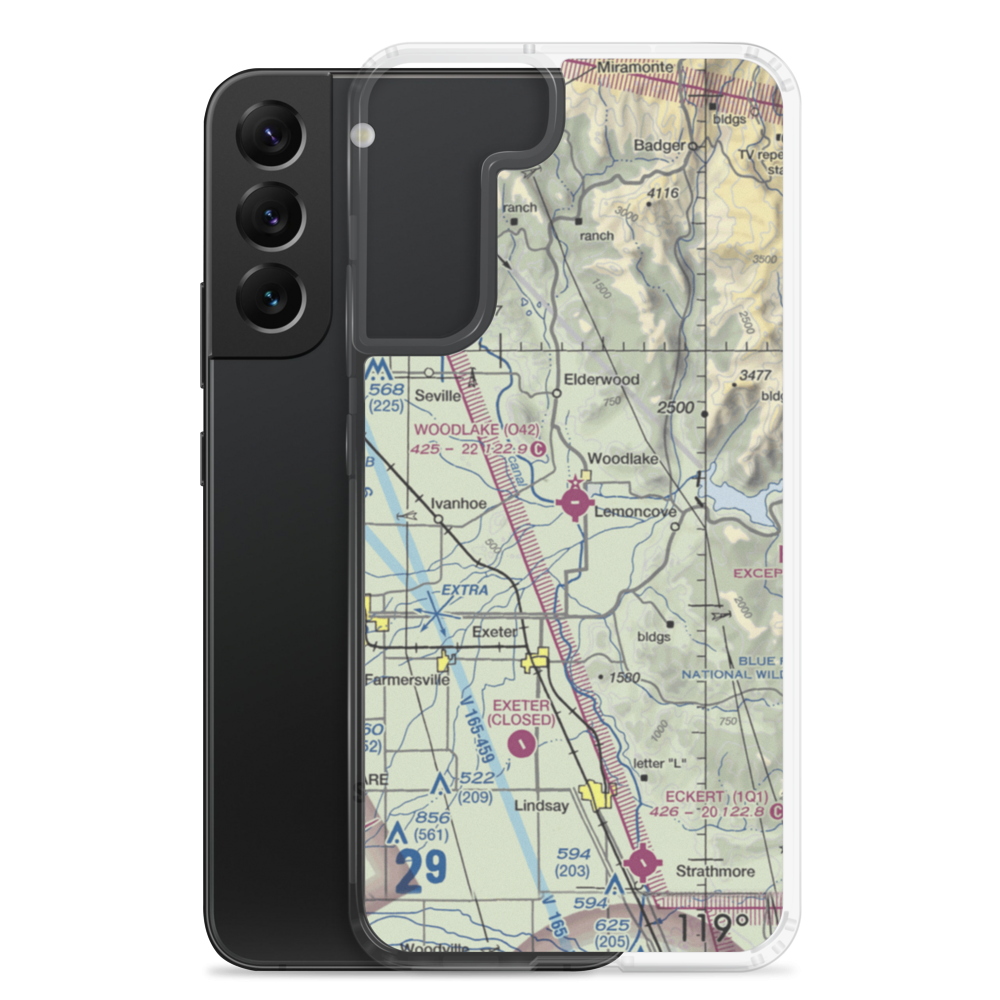 Woodlake Airport (O42) VFR Sectional Samsung Case Samsung Galaxy S22 Plus model shown