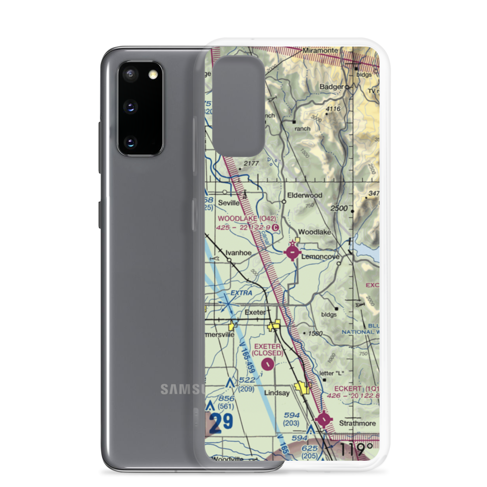 Woodlake Airport (O42) VFR Sectional Samsung Case Samsung Galaxy S20 model shown