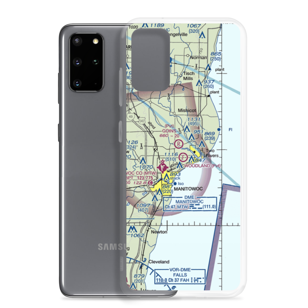 Woodland Airstrip (3WN7) VFR Sectional Samsung Case Samsung Galaxy S20 Plus model shown