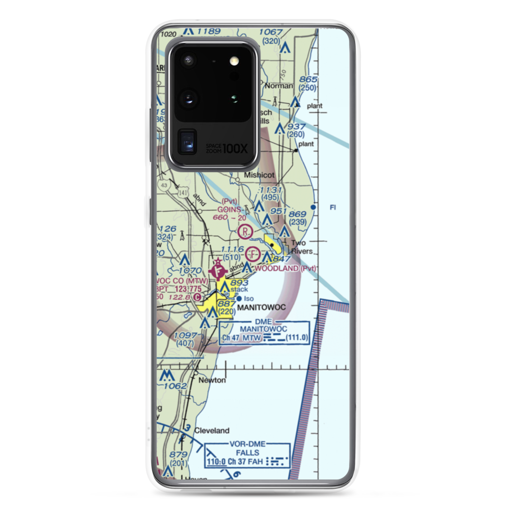 Woodland Airstrip (3WN7) VFR Sectional Samsung Case Samsung Galaxy S20 Ultra model shown