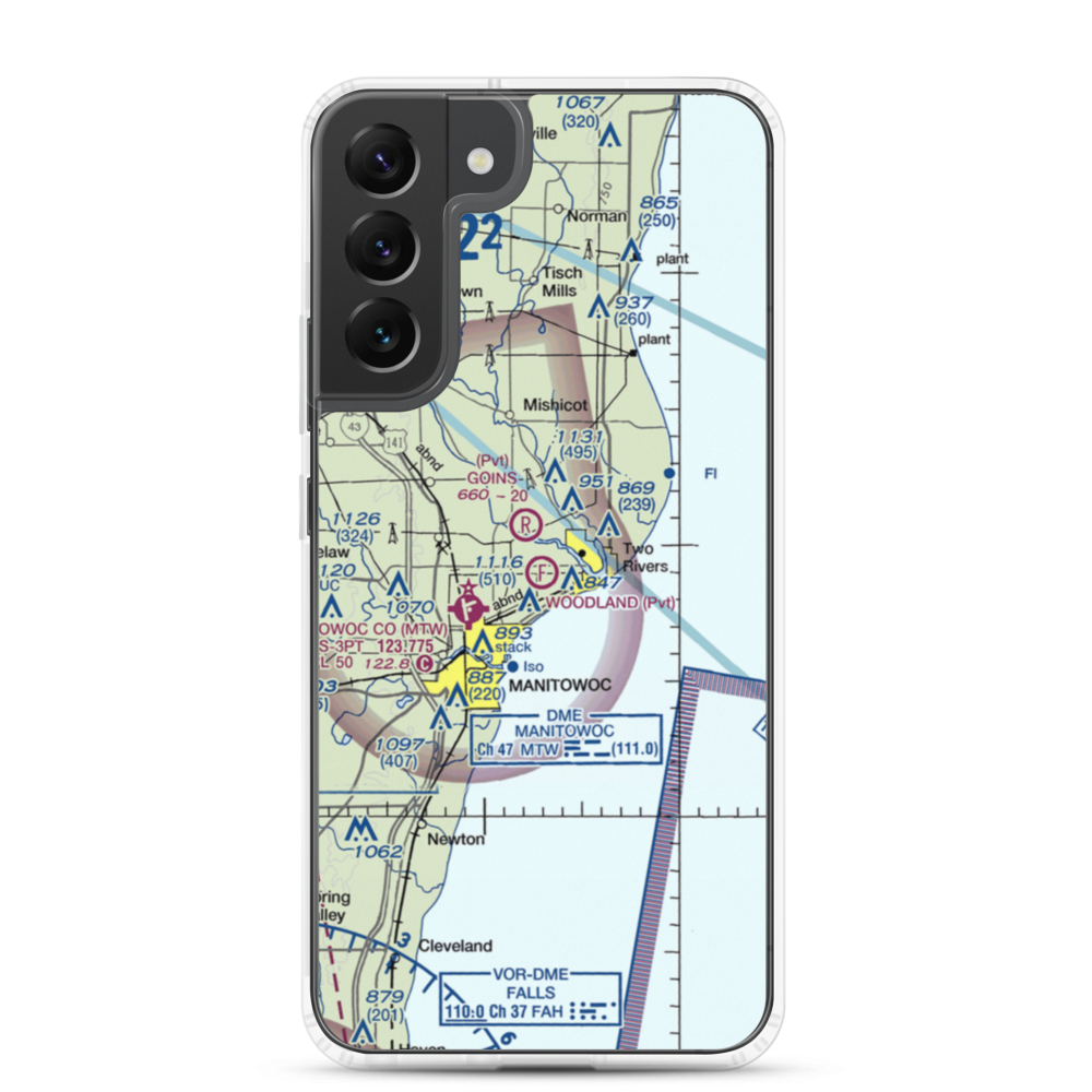 Woodland Airstrip (3WN7) VFR Sectional Samsung Case Samsung Galaxy S22 Plus model shown