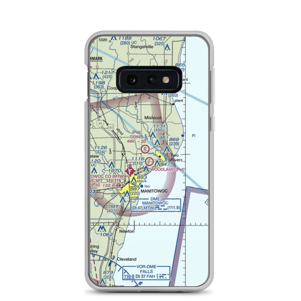Woodland Airstrip (3WN7) VFR Sectional Samsung Case Samsung Galaxy S10e model shown