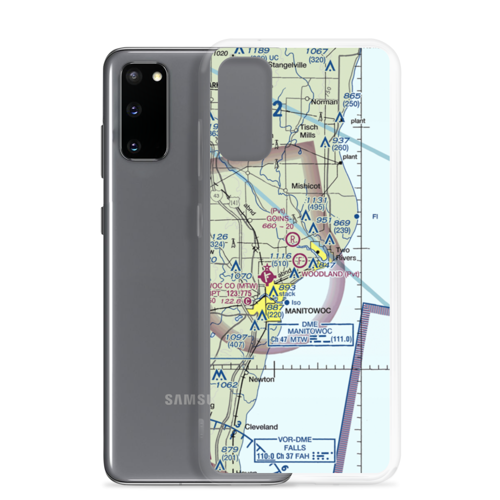 Woodland Airstrip (3WN7) VFR Sectional Samsung Case Samsung Galaxy S20 model shown