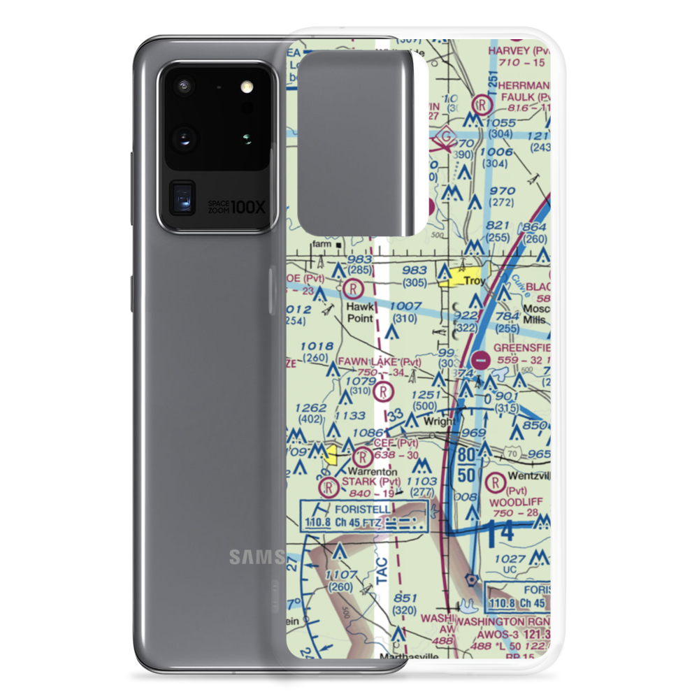Woodland Airstrip (MU89) VFR Sectional Samsung Case Samsung Galaxy S20 Ultra model shown