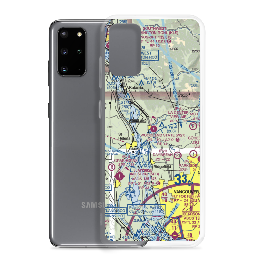 Woodland State Airport (W27) VFR Sectional Samsung Case Samsung Galaxy S20 Plus model shown