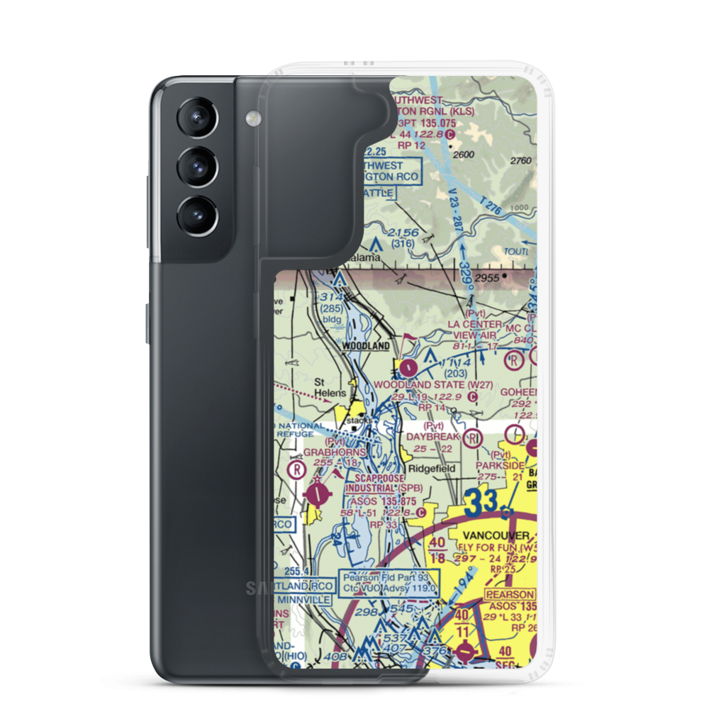 Woodland State Airport (W27) VFR Sectional Samsung Case Samsung Galaxy S21 model shown