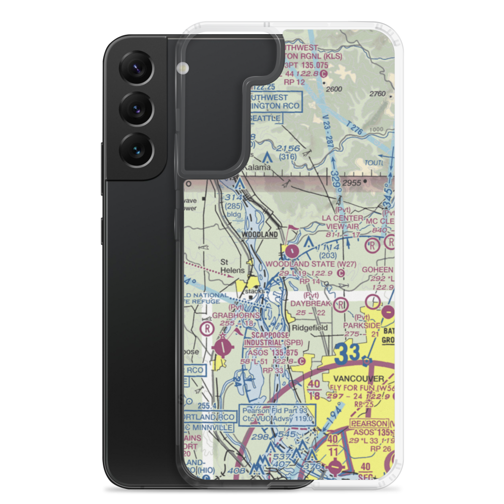 Woodland State Airport (W27) VFR Sectional Samsung Case Samsung Galaxy S22 Plus model shown
