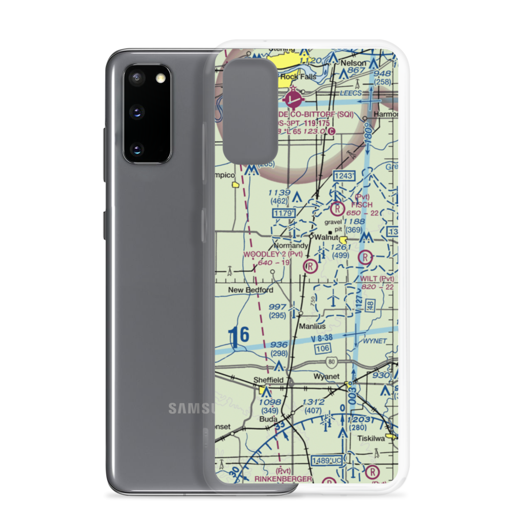 Woodley 2 Airport (5IL8) VFR Sectional Samsung Case Samsung Galaxy S20 model shown
