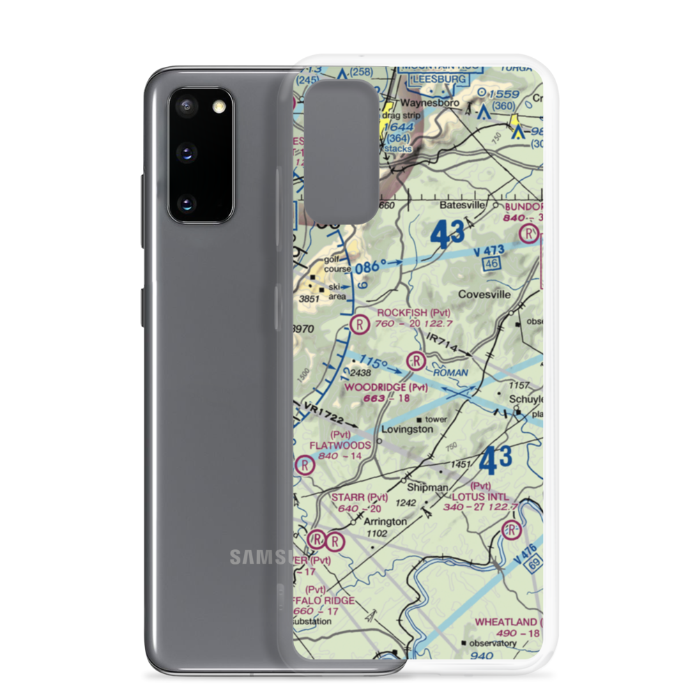 Woodridge Field (VG52) VFR Sectional Samsung Case Samsung Galaxy S20 model shown