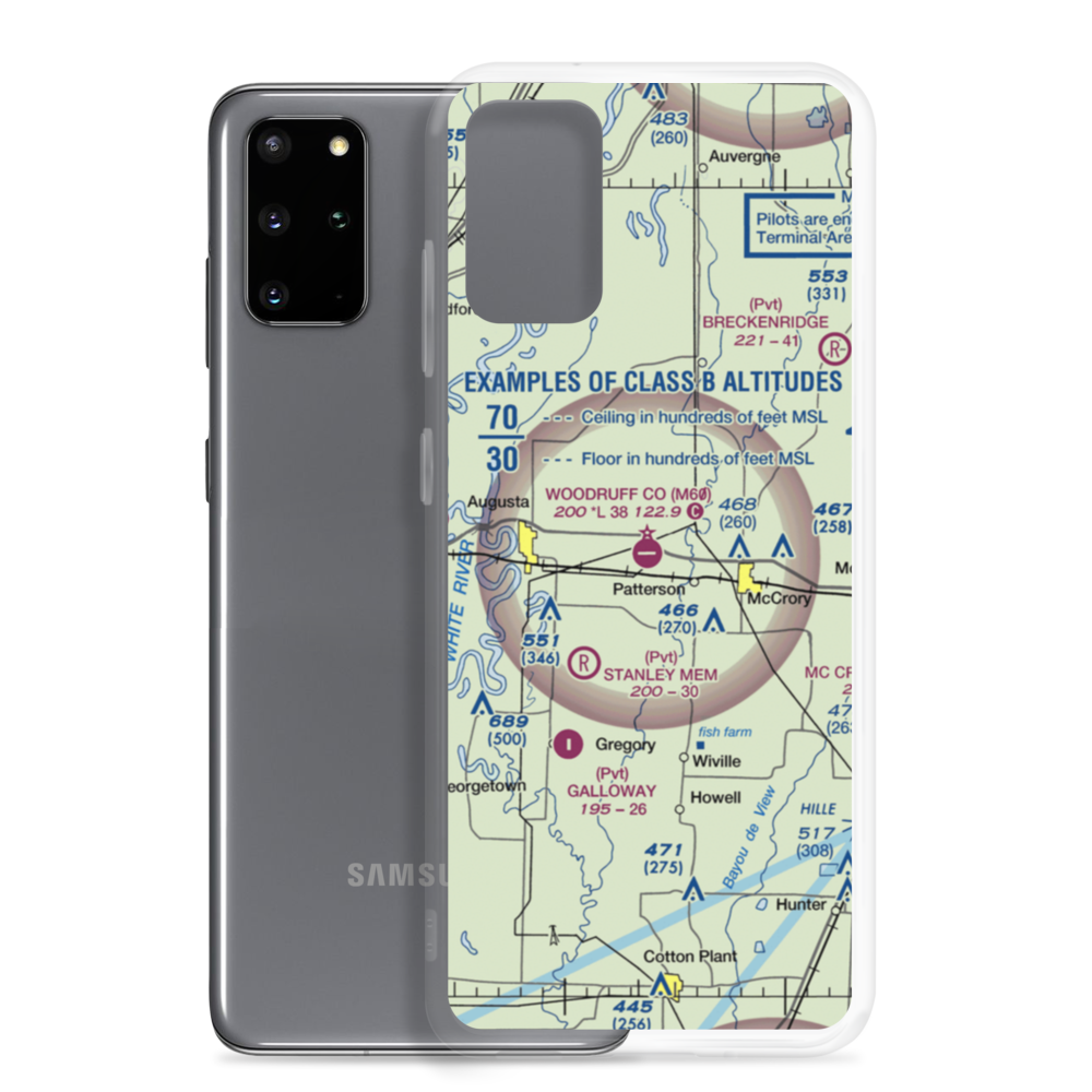 Woodruff County Airport (M60) VFR Sectional Samsung Case Samsung Galaxy S20 Plus model shown