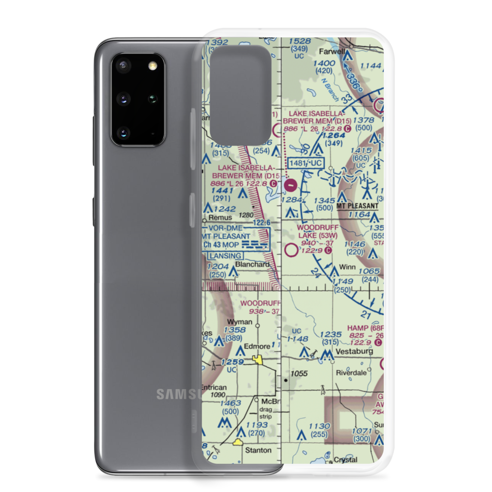 Woodruff Lake Airport (53W) VFR Sectional Samsung Case Samsung Galaxy S20 Plus model shown
