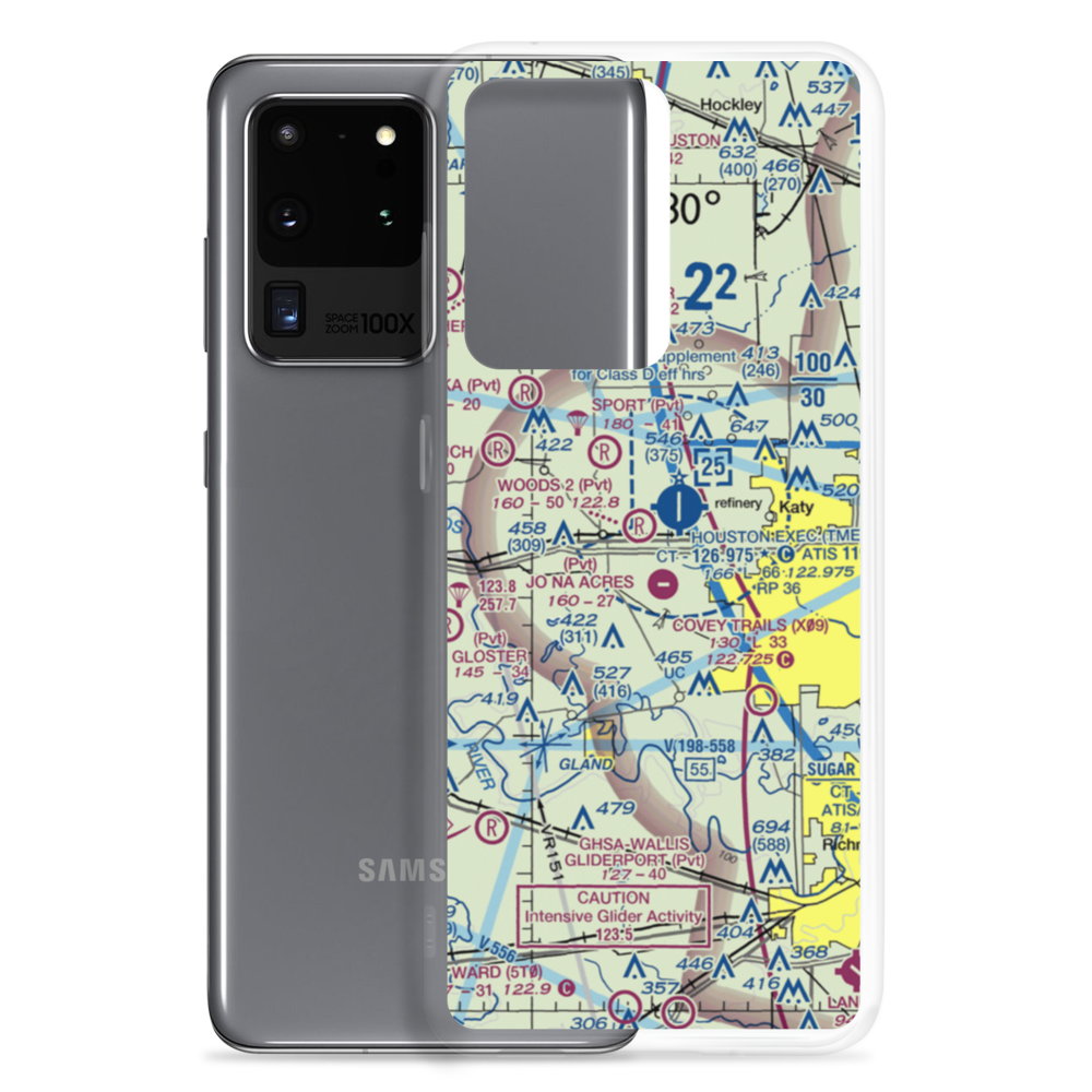 Woods Airport (77TX) VFR Sectional Samsung Case Samsung Galaxy S20 Ultra model shown