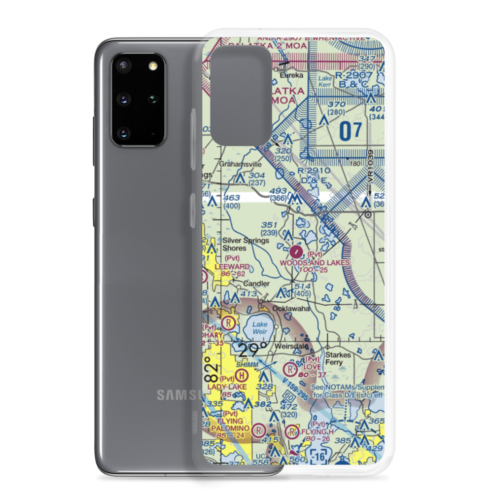 Woods and Lakes Airpark (FA38) VFR Sectional Samsung Case Samsung Galaxy S20 Plus model shown