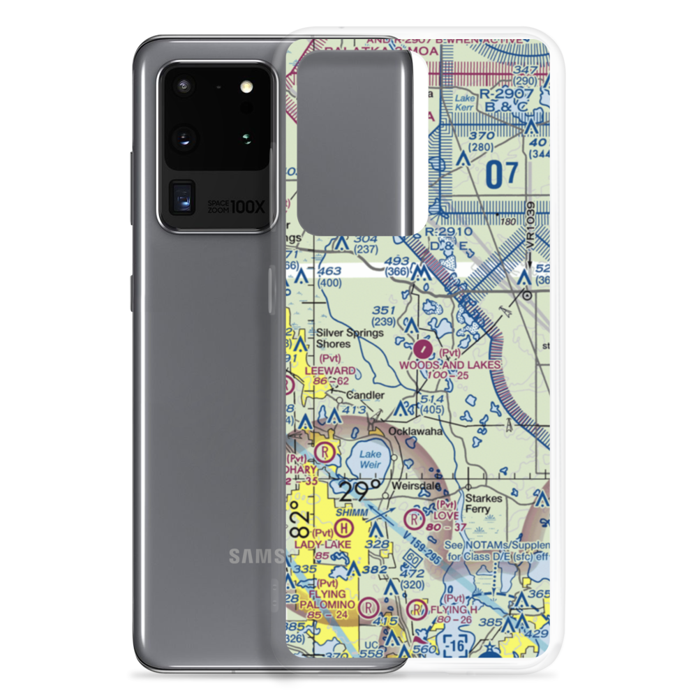 Woods and Lakes Airpark (FA38) VFR Sectional Samsung Case Samsung Galaxy S20 Ultra model shown