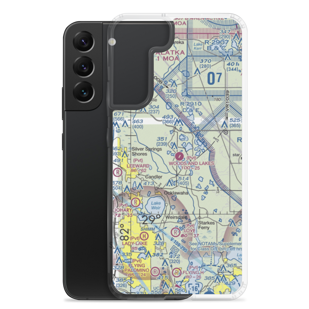 Woods and Lakes Airpark (FA38) VFR Sectional Samsung Case Samsung Galaxy S22 Plus model shown