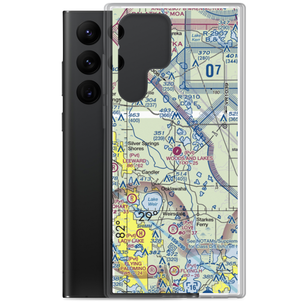 Woods and Lakes Airpark (FA38) VFR Sectional Samsung Case Samsung Galaxy S22 Ultra model shown