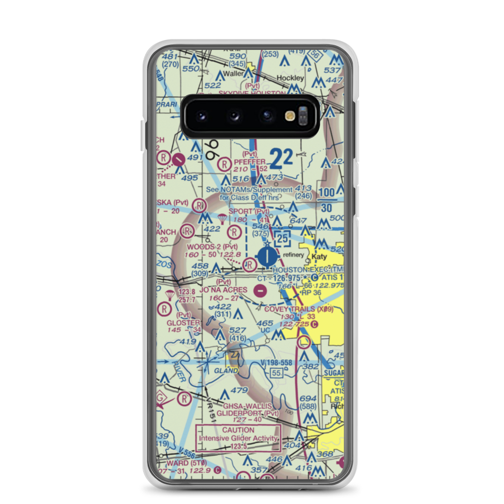 Woods Nr 2 Airport (TA28) VFR Sectional Samsung Case Samsung Galaxy S10 model shown
