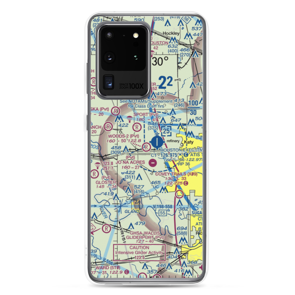 Woods Nr 2 Airport (TA28) VFR Sectional Samsung Case Samsung Galaxy S20 Ultra model shown