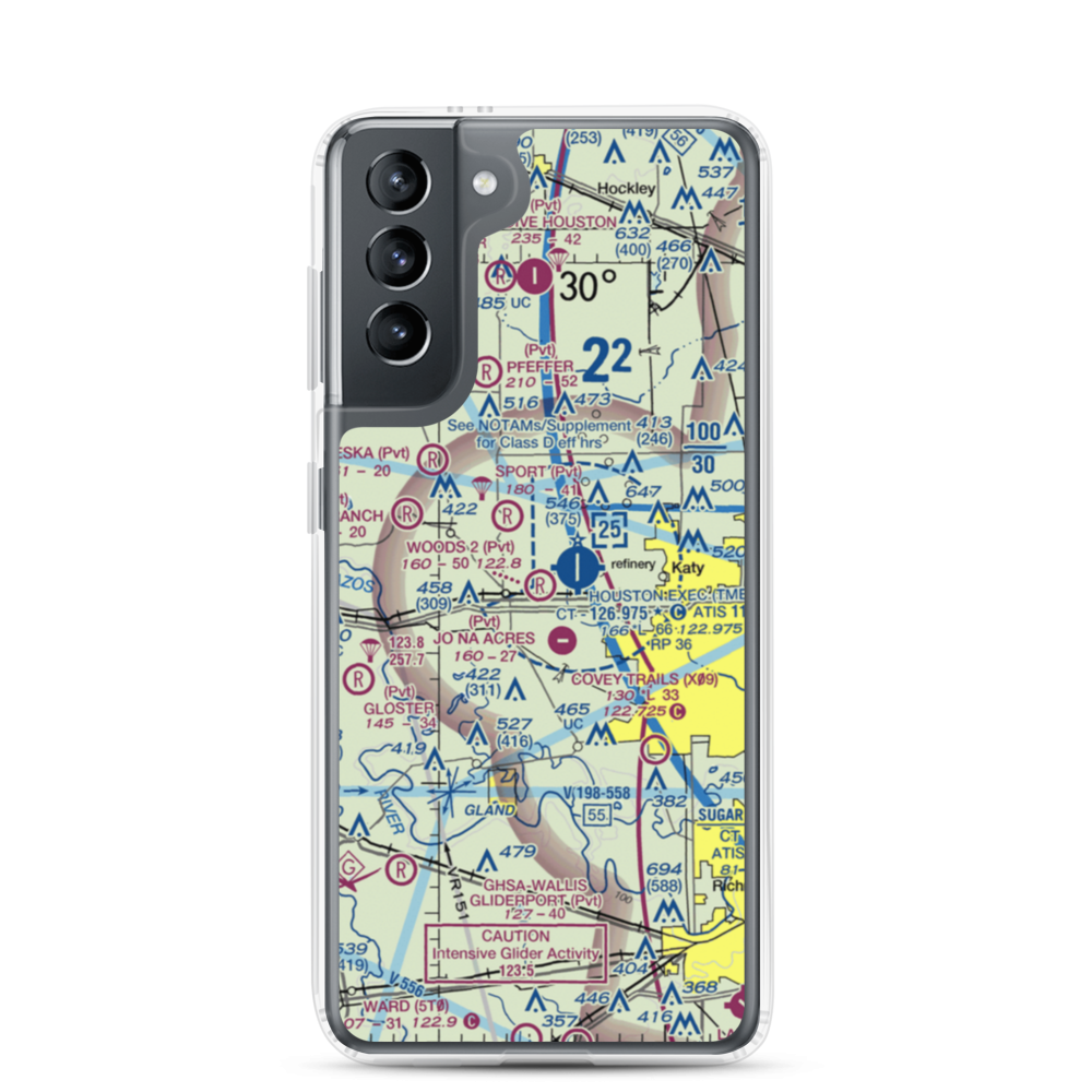 Woods Nr 2 Airport (TA28) VFR Sectional Samsung Case Samsung Galaxy S21 model shown