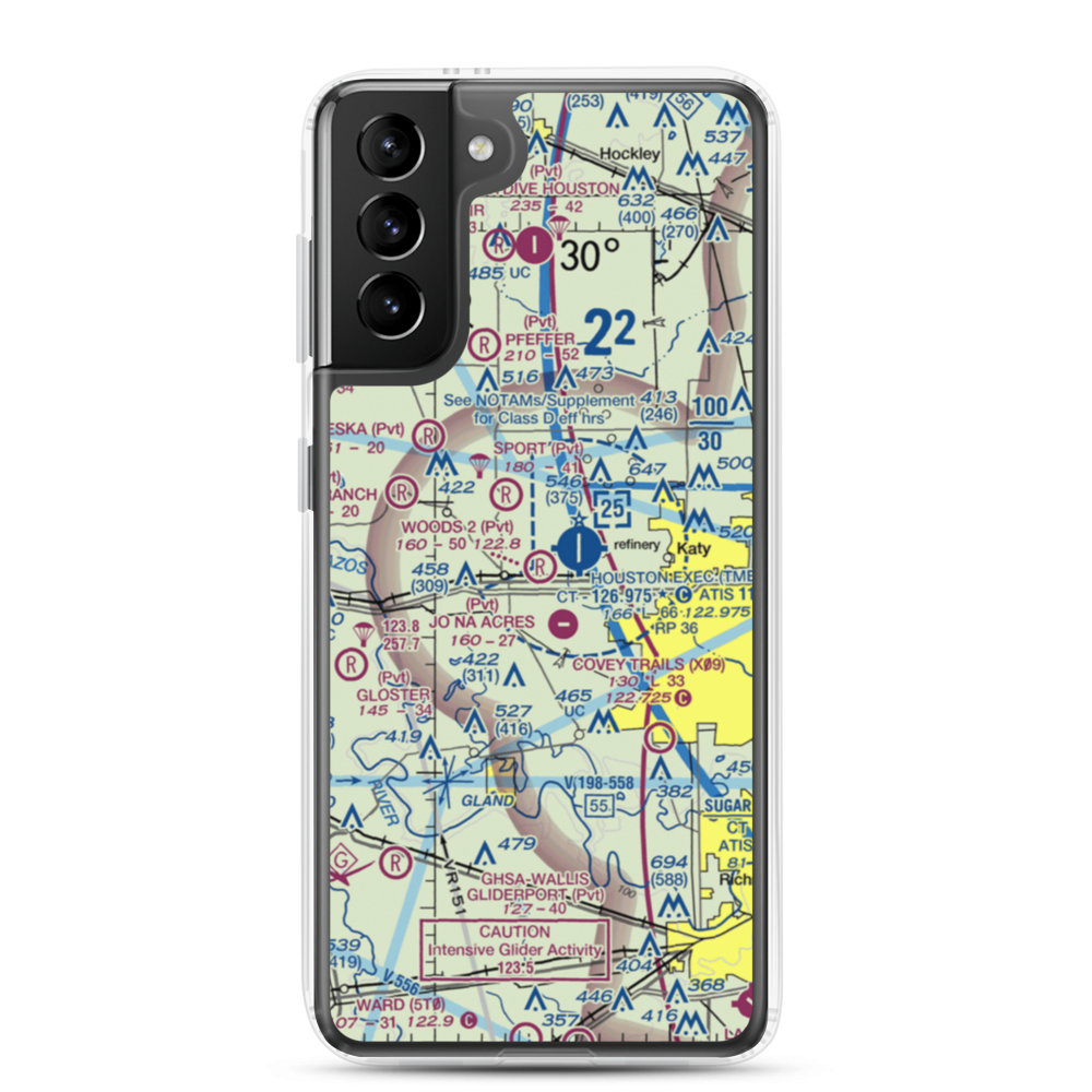 Woods Nr 2 Airport (TA28) VFR Sectional Samsung Case Samsung Galaxy S21 Plus model shown