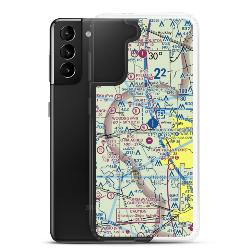 Woods Nr 2 Airport (TA28) VFR Sectional Samsung Case Samsung Galaxy S21 Plus model shown